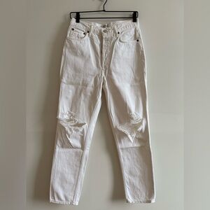AGOLDE white ripped jeans